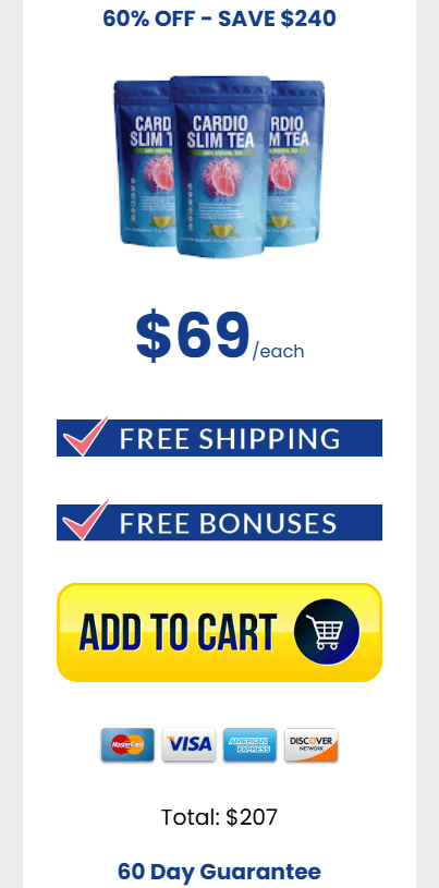 Cardio Slim Tea order 3 bottle