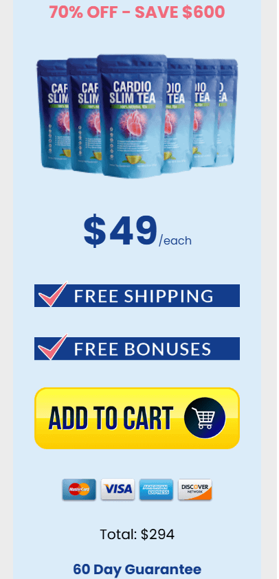 Cardio Slim Tea order 6bottle